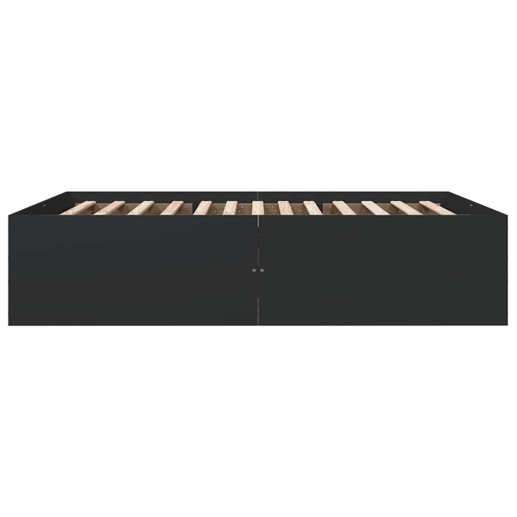 Okvir za krevet crni 150x200 cm konstruirano drvo