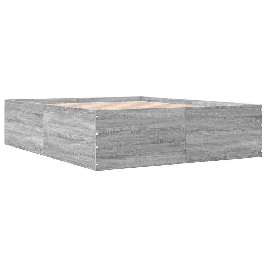Okvir za krevet boja hrasta 150x200 cm od konstruiranog drva