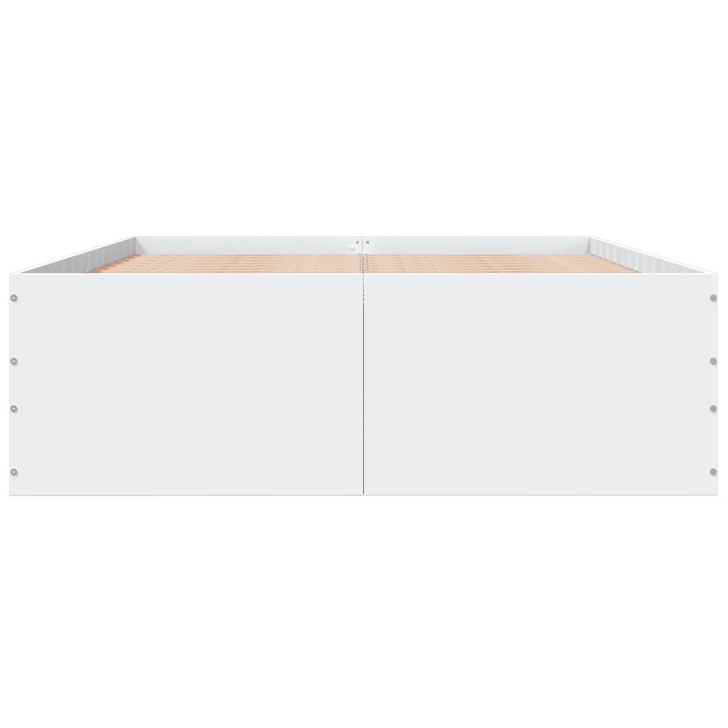Okvir za krevet bijeli 120 x 200 cm konstruirano drvo