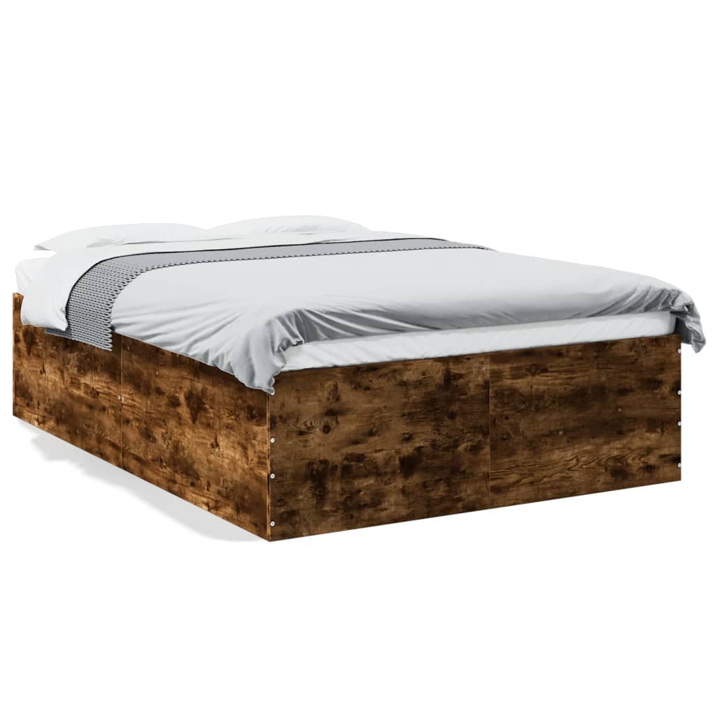 Okvir za krevet boja hrasta 135x190 cm konstruirano drvo