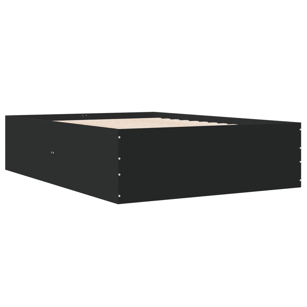 Okvir za krevet crni 120x190 cm konstruirano drvo