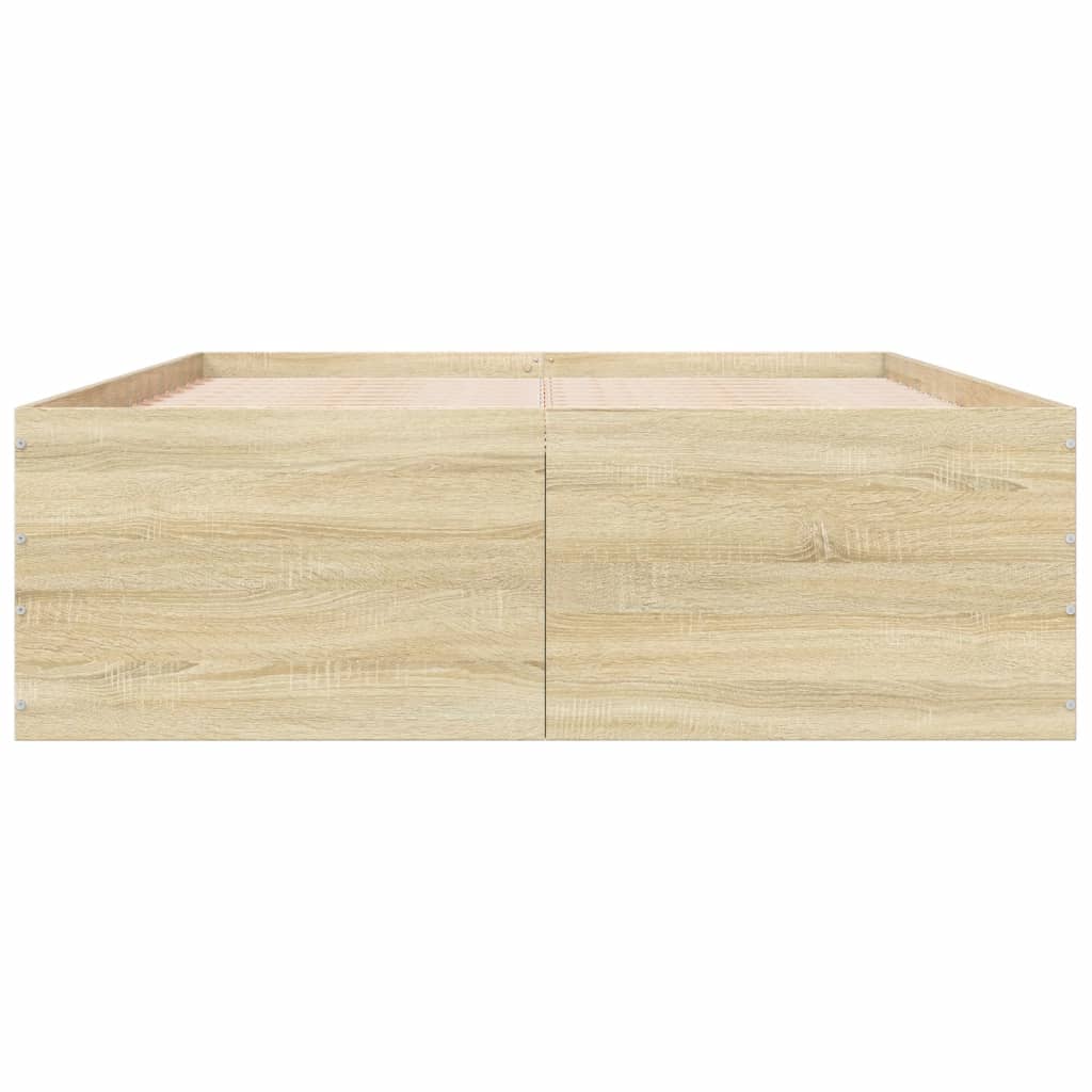 Okvir za krevet boja hrasta 120x190 cm od konstruiranog drva