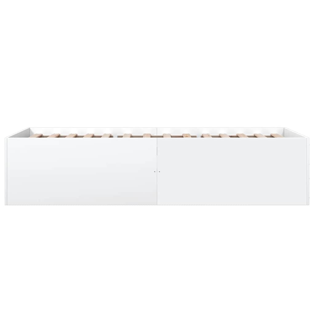 Okvir za krevet bijeli 100 x 200 cm konstruirano drvo