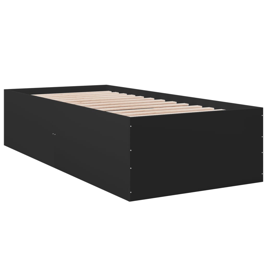 Okvir za krevet crni 100x200 cm konstruirano drvo