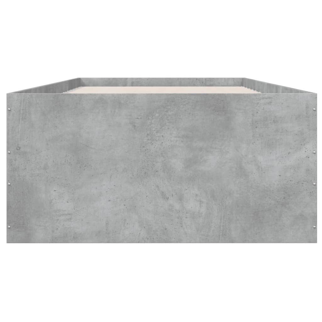 Okvir kreveta boja betona 100x200 cm od konstruiranog drva