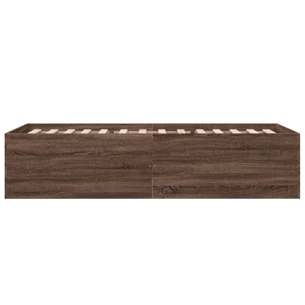 Okvir za krevet smeđi hrast 100 x 200 cm konstruirano drvo