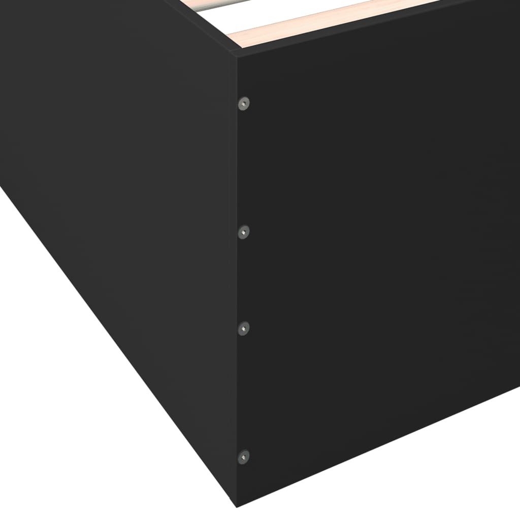 Okvir za krevet crni 90x200 cm konstruirano drvo