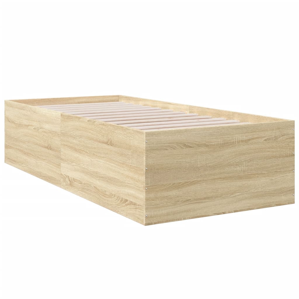 Okvir za krevet boja hrasta 75x190 cm od konstruiranog drva