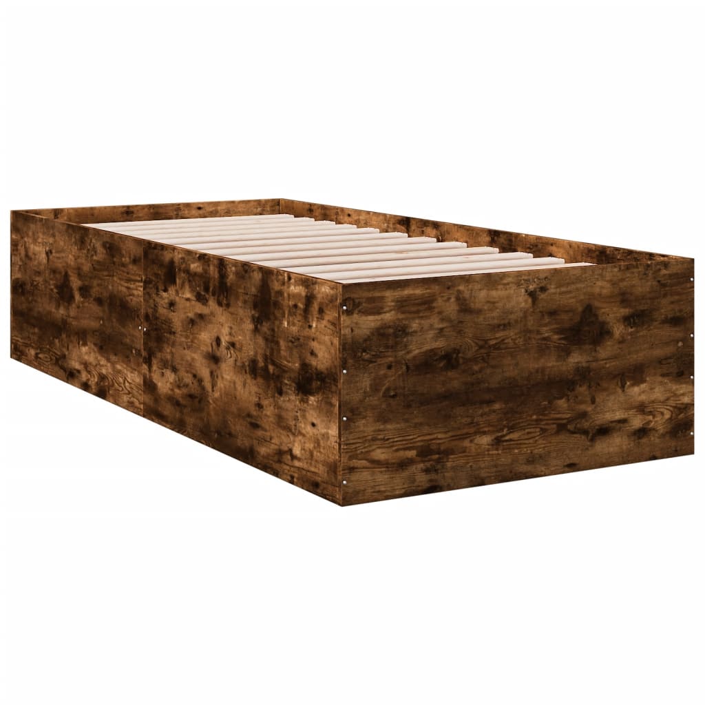 Okvir za krevet boja hrasta 75x190 cm konstruirano drvo