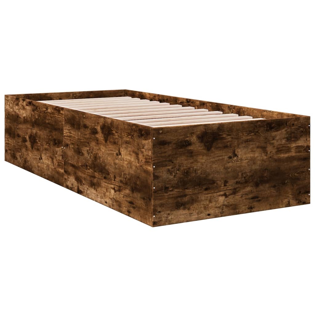 Okvir za krevet boja hrasta 75x190 cm konstruirano drvo