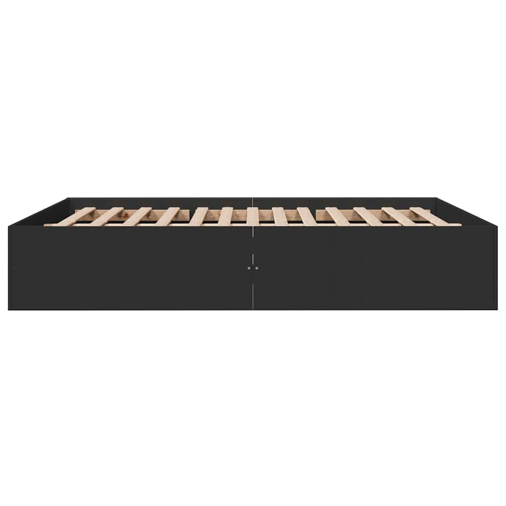 Okvir za krevet crni 150x200 cm konstruirano drvo