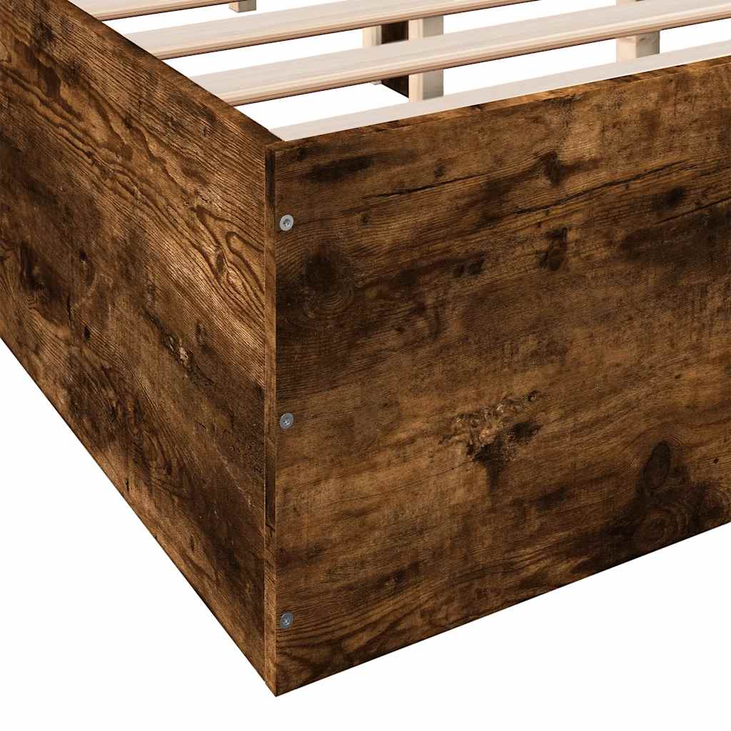 Okvir za krevet boja hrasta 150 x 200 cm konstruirano drvo