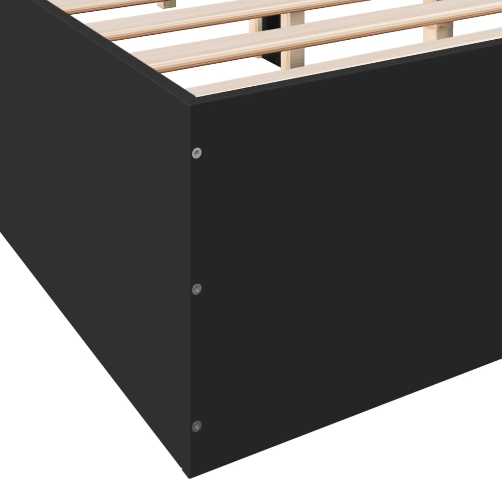 Okvir za krevet crni 120x190 cm konstruirano drvo