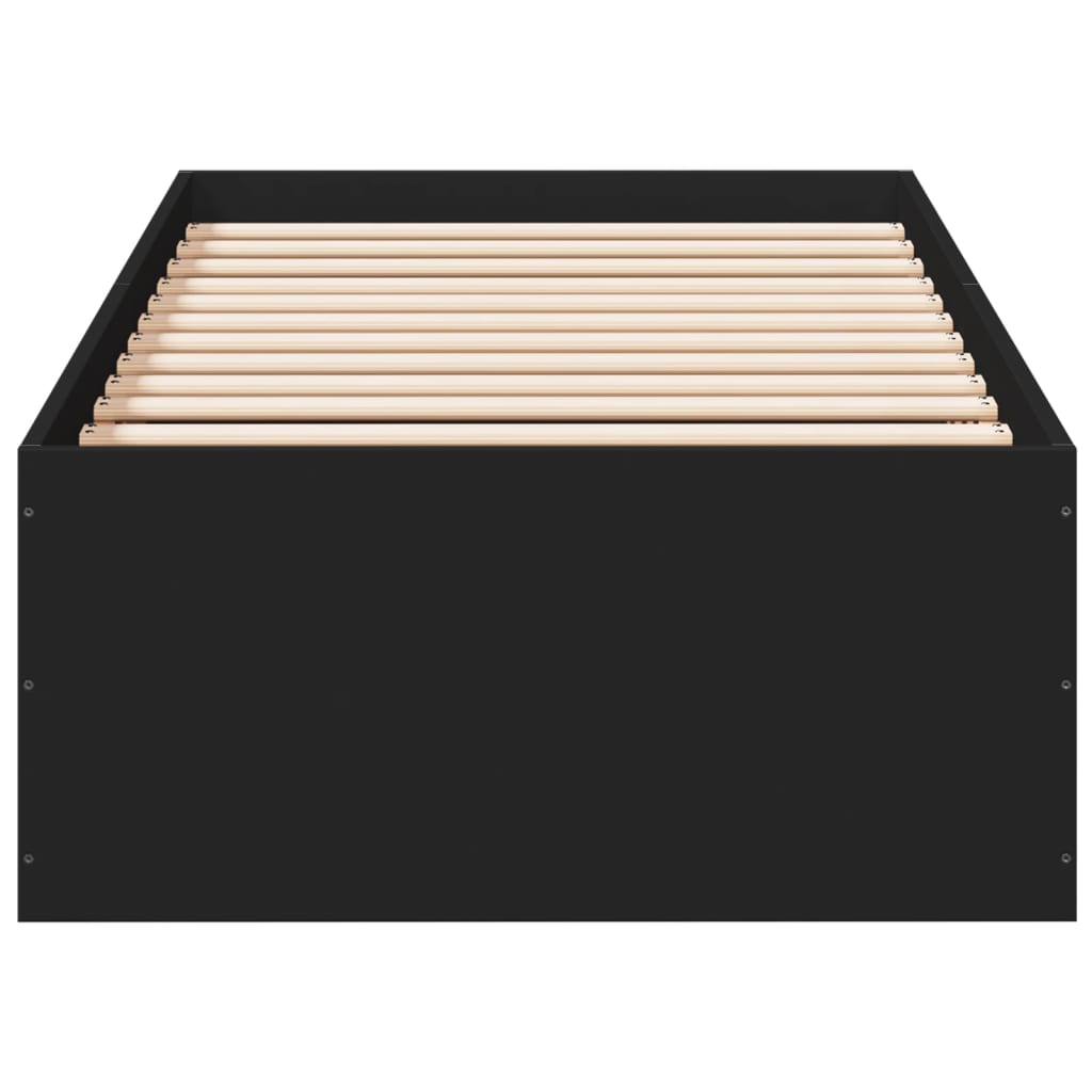 Okvir za krevet crni 100x200 cm konstruirano drvo