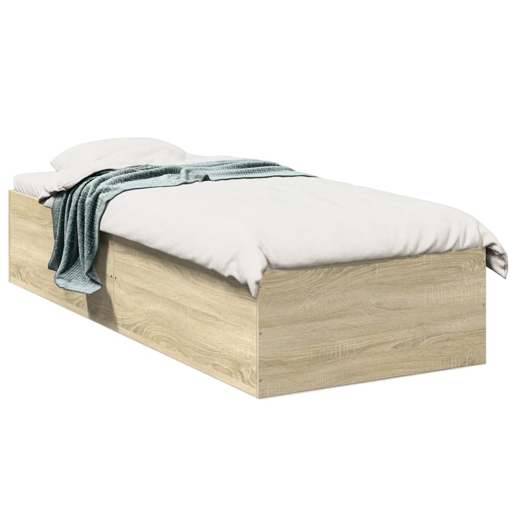 Okvir za krevet boja hrasta 100x200 cm od konstruiranog drva