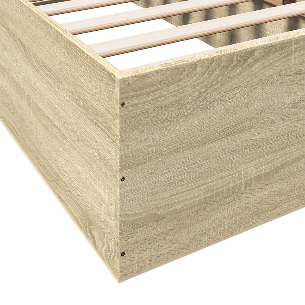 Okvir za krevet boja hrasta 100x200 cm od konstruiranog drva