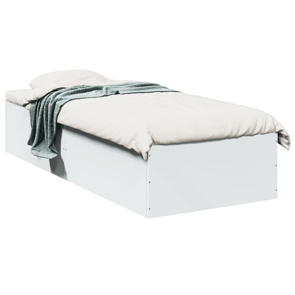 Okvir za krevet bijeli 90x200 cm konstruirano drvo
