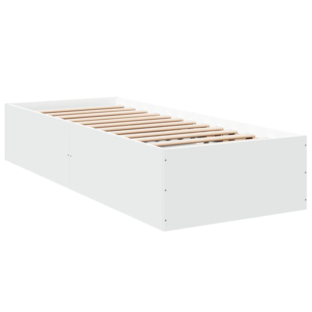 Okvir za krevet bijeli 90x200 cm konstruirano drvo