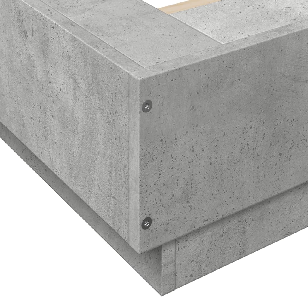 Okvir kreveta s LED svjetlima 75x190 cm od konstruiranog drva