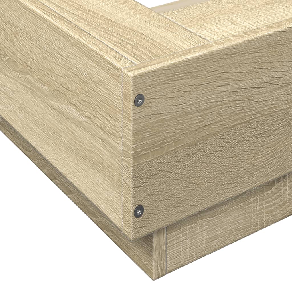 Okvir za krevet boja hrasta 150x200 cm konstruirano drvo