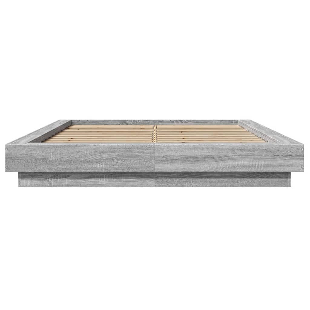 Okvir za krevet boja hrasta 120 x 200 cm od konstruiranog drva