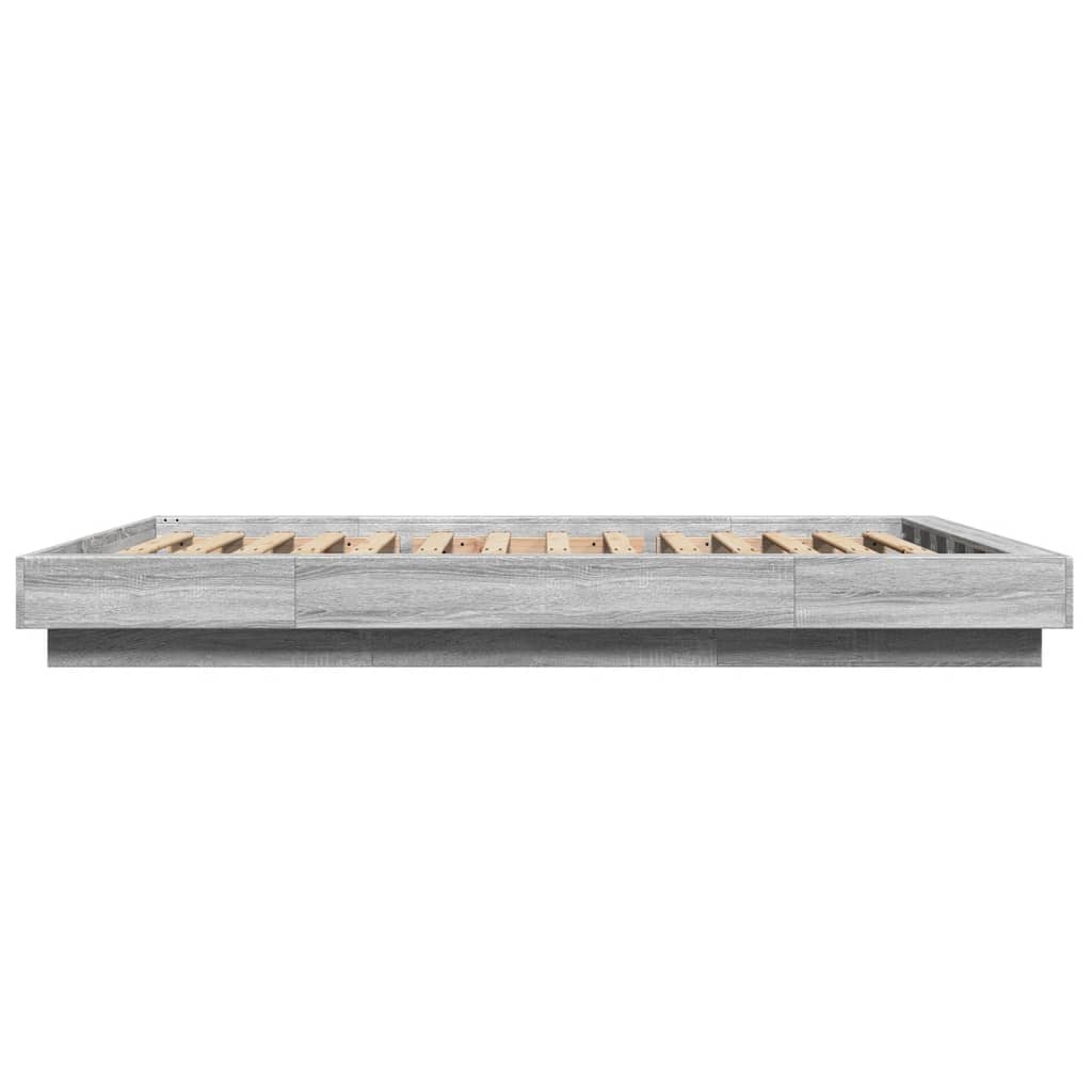 Okvir za krevet boja hrasta 120 x 200 cm od konstruiranog drva