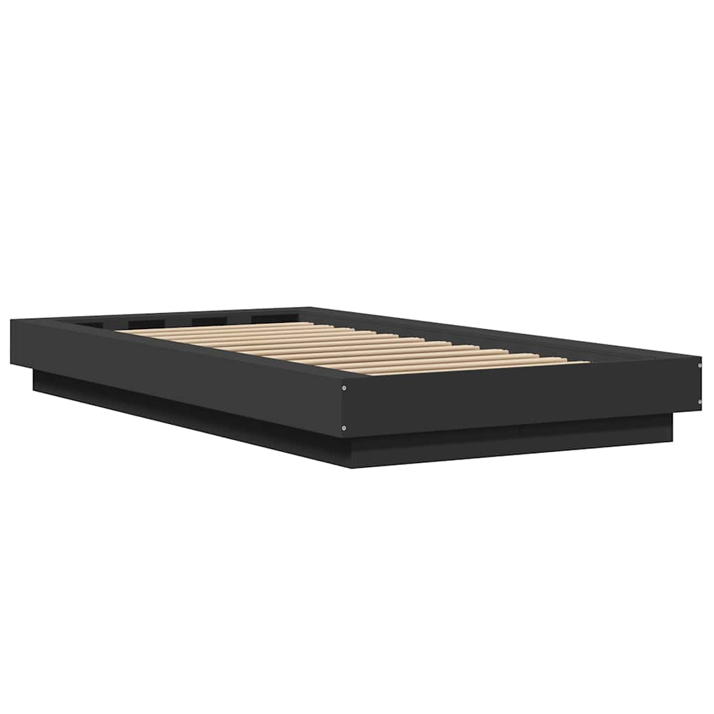 Okvir za krevet crni 100x200 cm konstruirano drvo