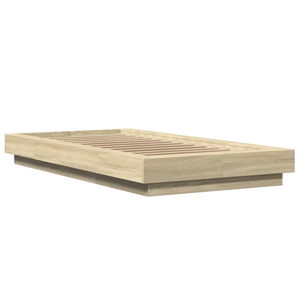 Okvir za krevet boja hrasta 90x200 cm konstruirano drvo