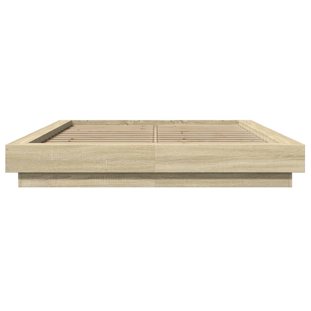 Okvir za krevet boja hrasta 135x190 cm od konstruiranog drva