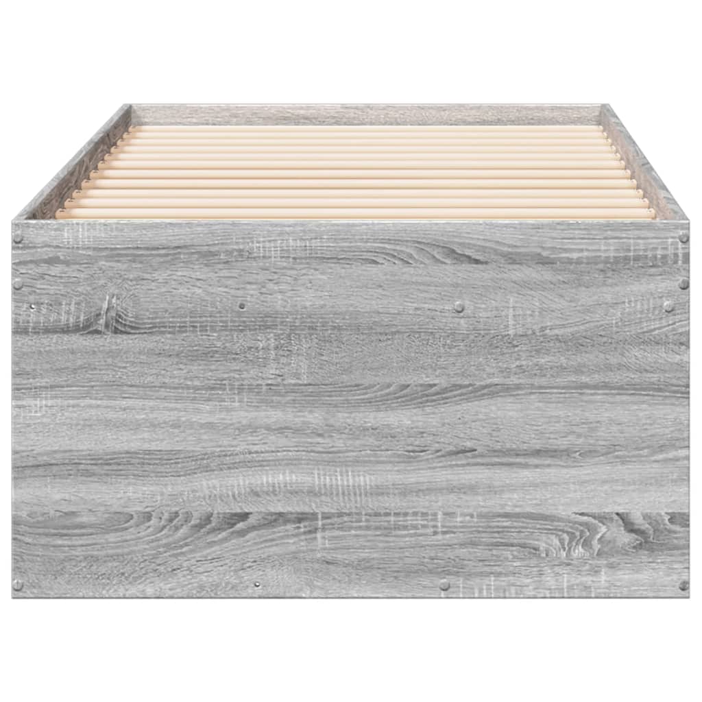 Dnevni krevet s ladicama bez madraca siva boja hrasta 100x200cm