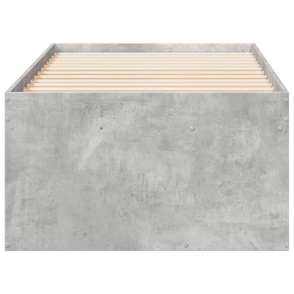 Dnevni krevet s ladicama bez madraca siva boja betona 90x200 cm