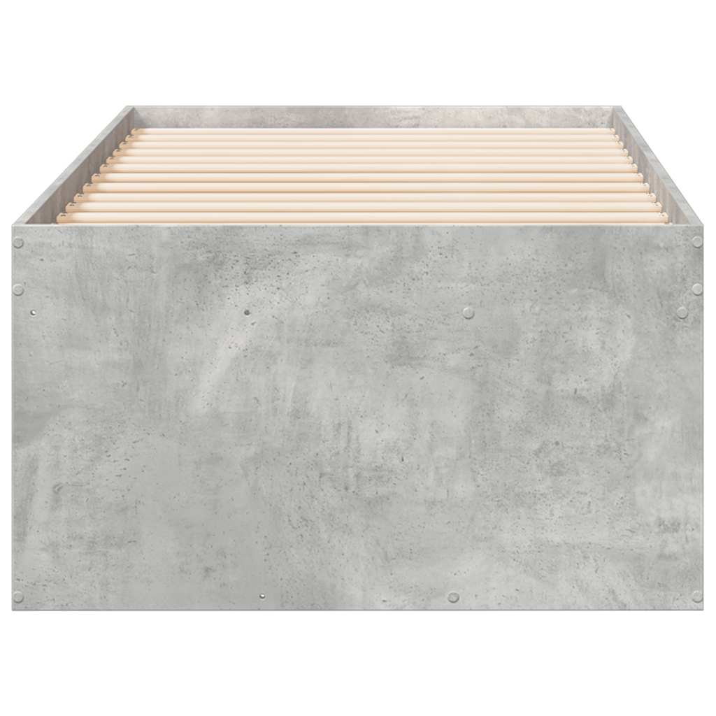 Dnevni krevet s ladicama bez madraca siva boja betona 75x190 cm