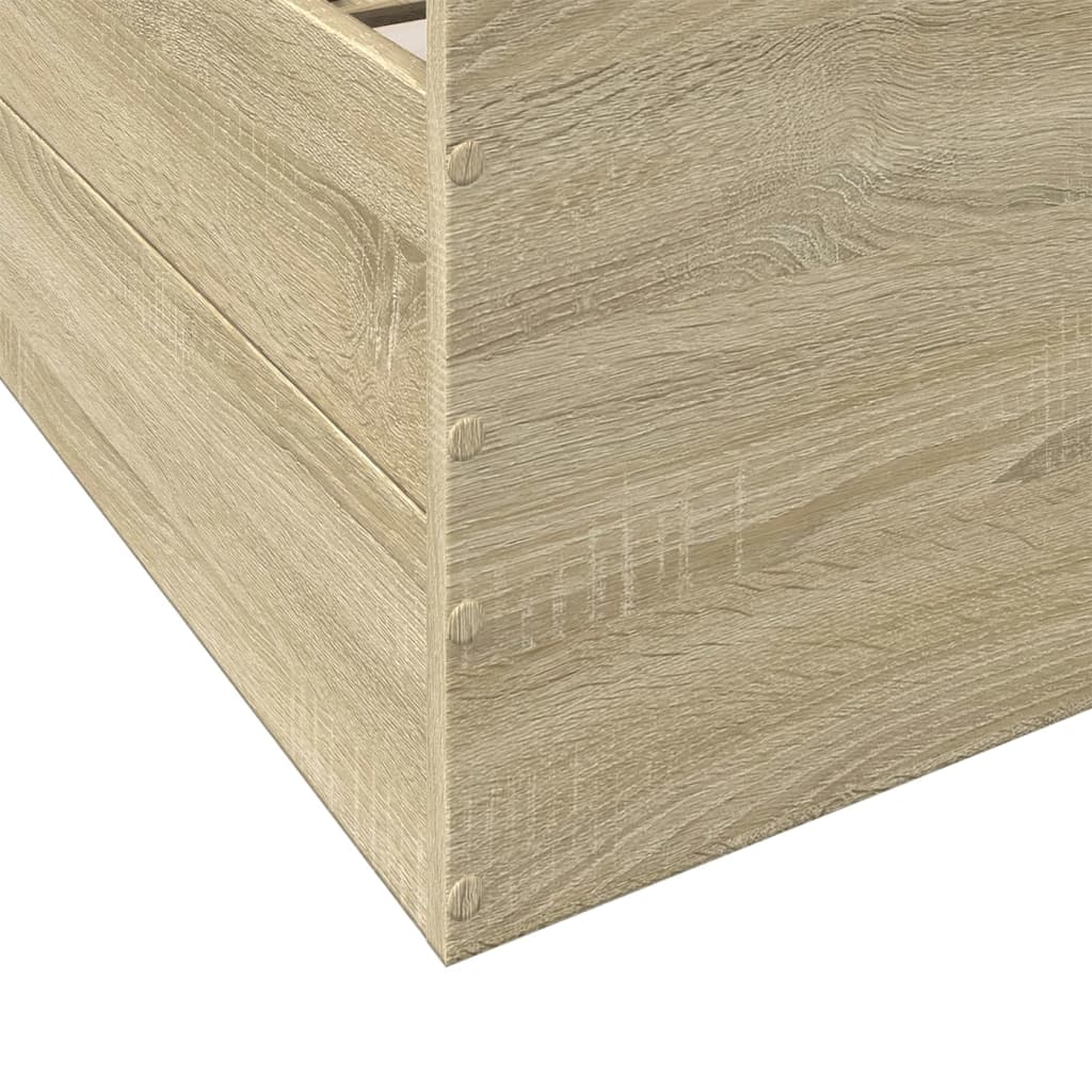 Okvir za krevet s ladicama boja hrasta 200x200 cm drveni
