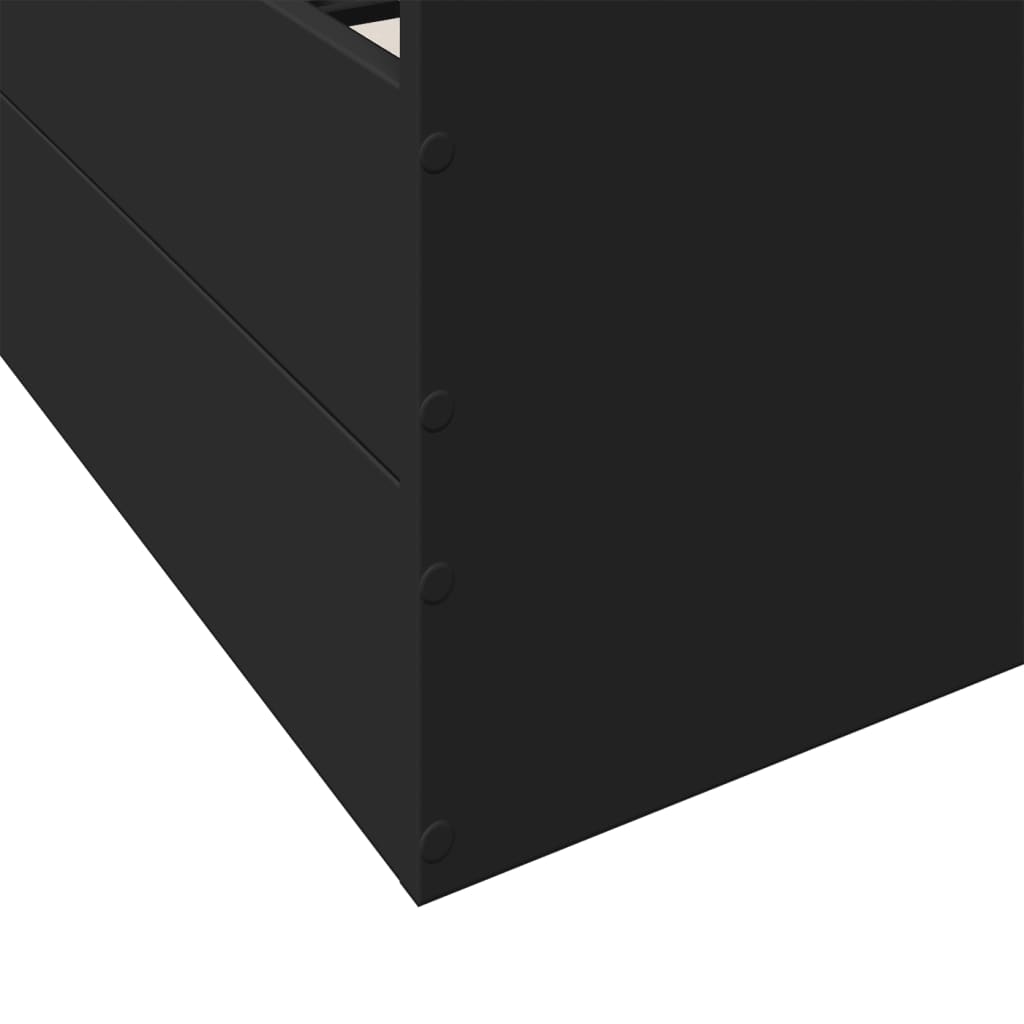 Okvir kreveta s ladicama crni 150 x 200 cm konstruirano drvo
