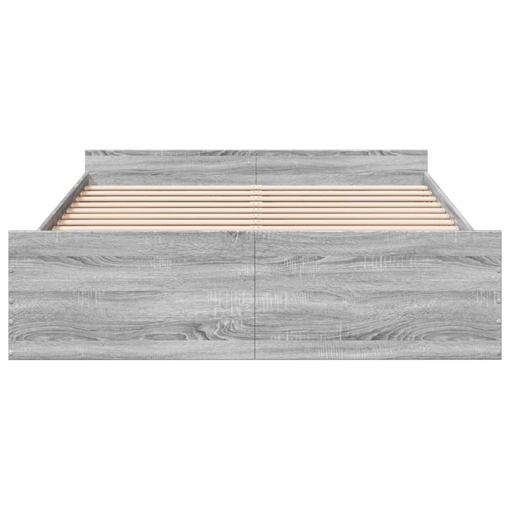 Okvir za krevet s ladicama boja hrasta 140x200 cm drveni