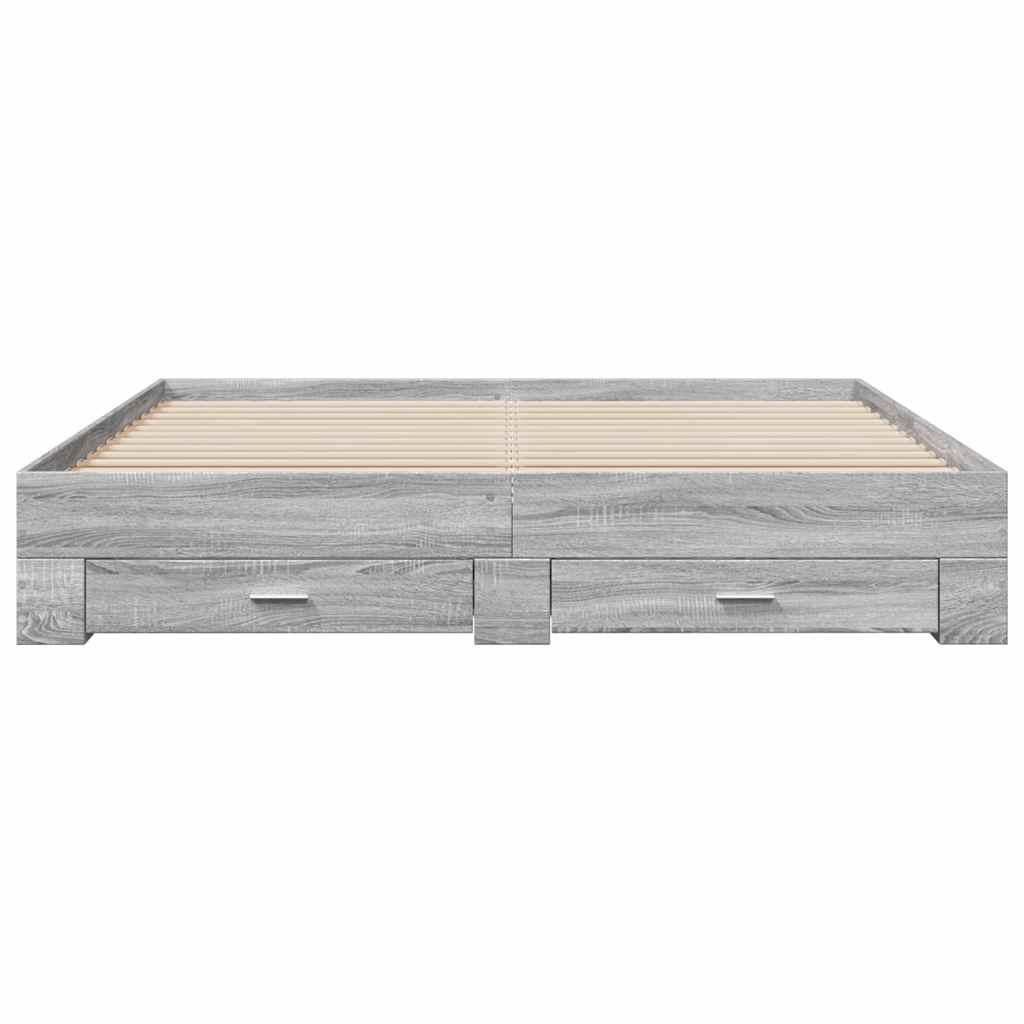 Okvir za krevet s ladicama boja hrasta 180x200 cm