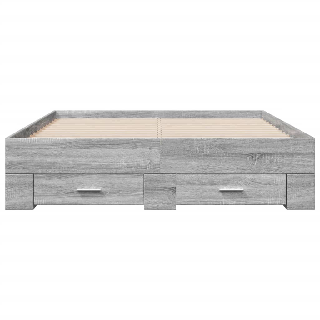 Okvir za krevet s ladicama boja hrasta 120x200 cm drveni