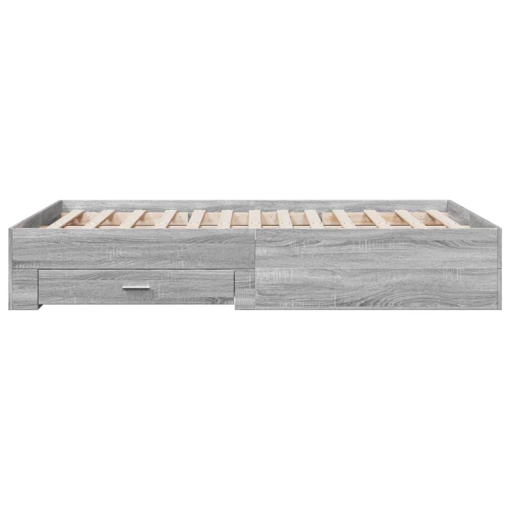 Okvir za krevet s ladicama boja hrasta 120x200 cm drveni