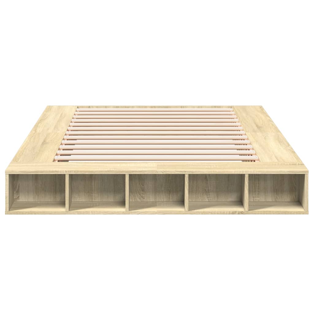 Okvir za krevet boja hrasta 150x200 cm konstruirano drvo