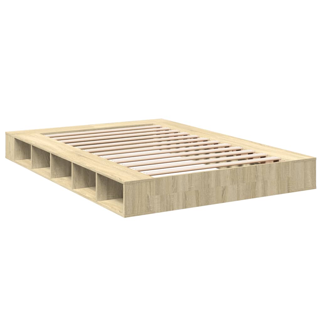 Okvir za krevet boja hrasta 150x200 cm konstruirano drvo