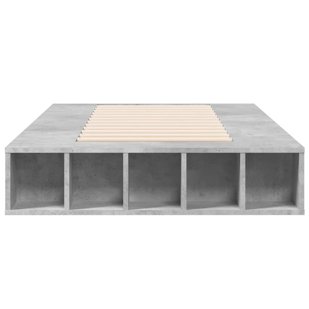 Okvir kreveta boja betona 100x200 cm od konstruiranog drva
