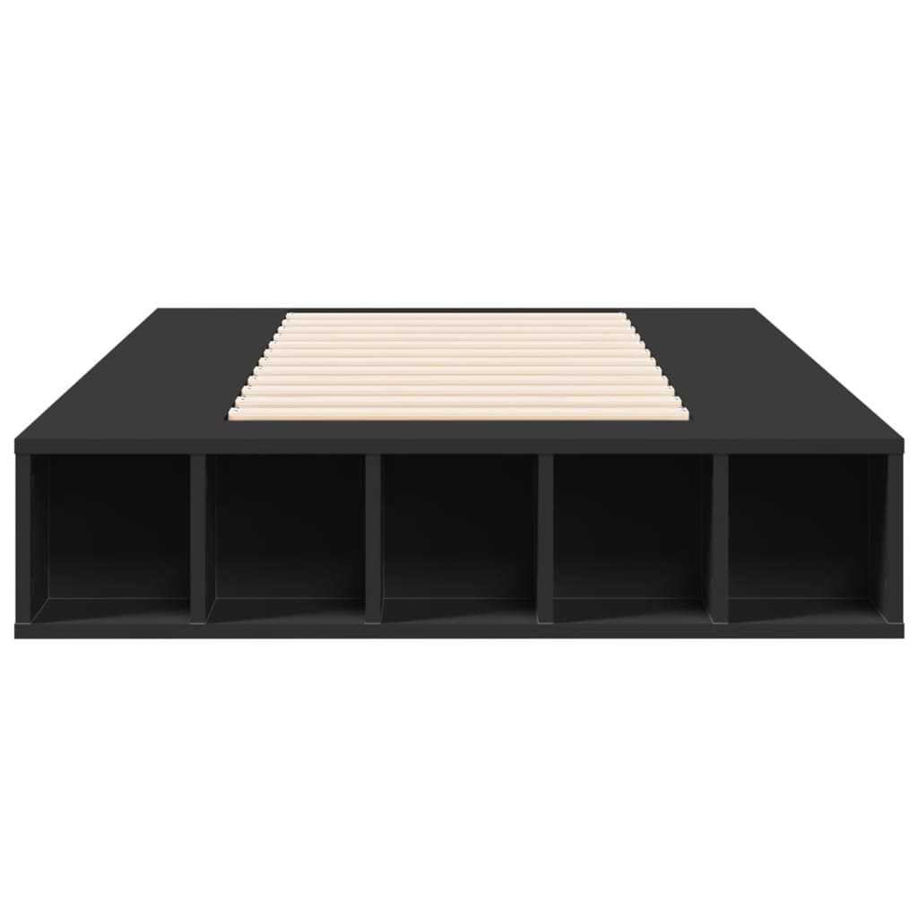 Okvir za krevet crni 90 x 190 cm od konstruiranog drva