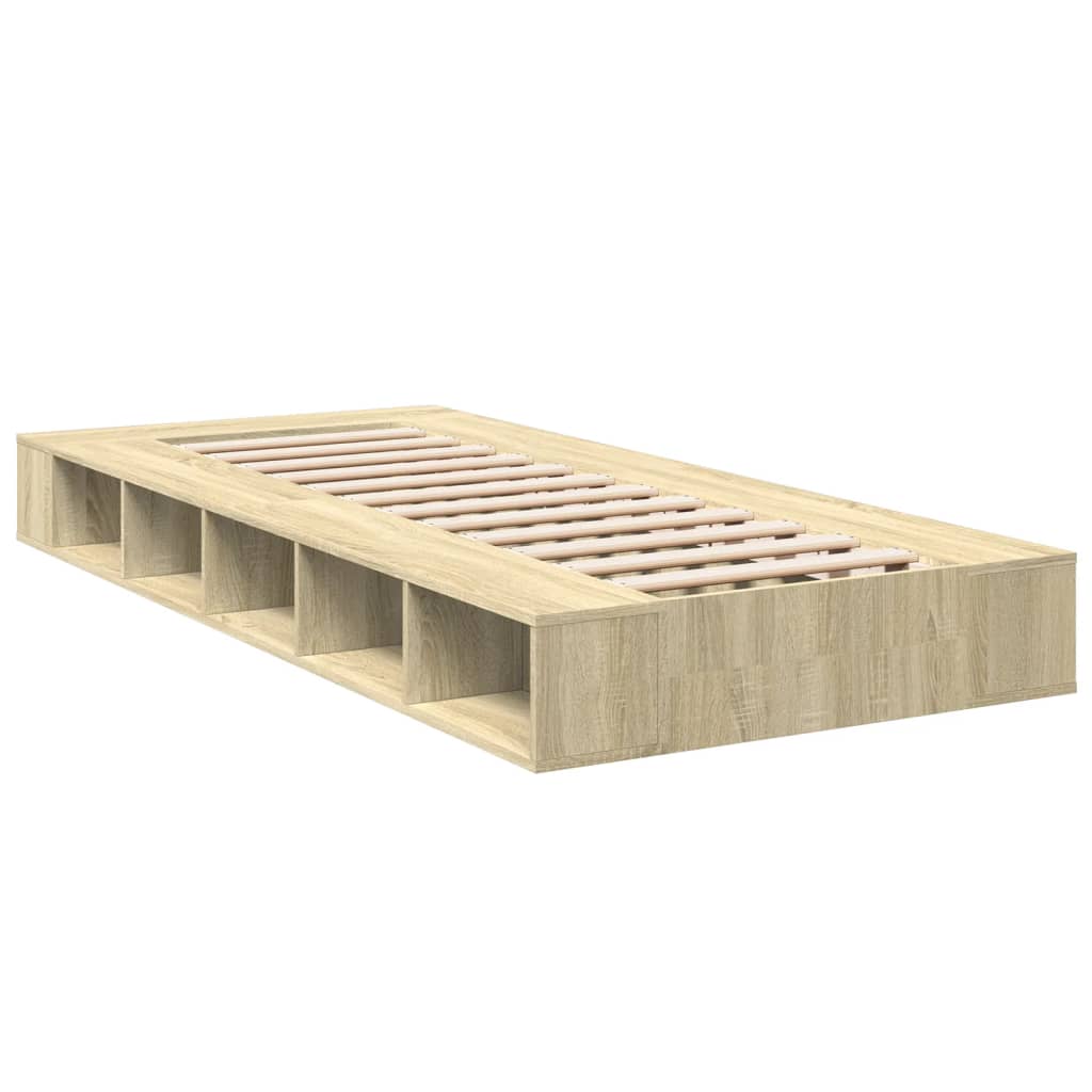 Okvir za krevet boja hrasta 75x190 cm od konstruiranog drva