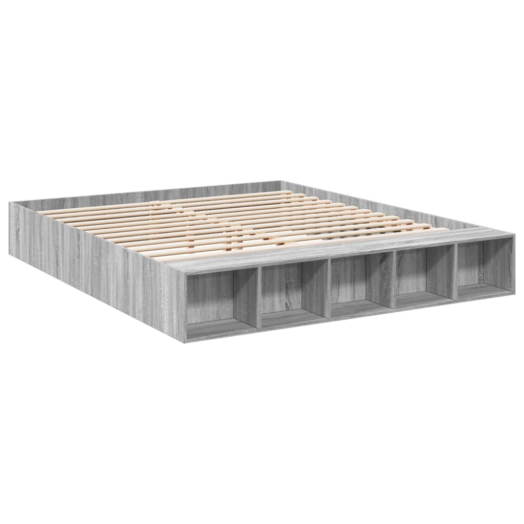 Okvir za krevet boja hrasta 200x200 cm od konstruiranog drva