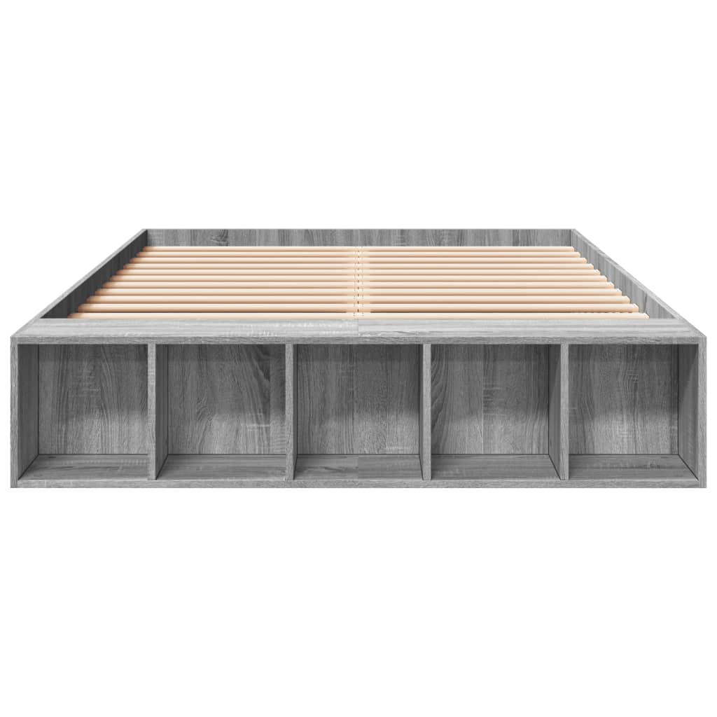 Okvir za krevet boja hrasta 120 x 200 cm od konstruiranog drva