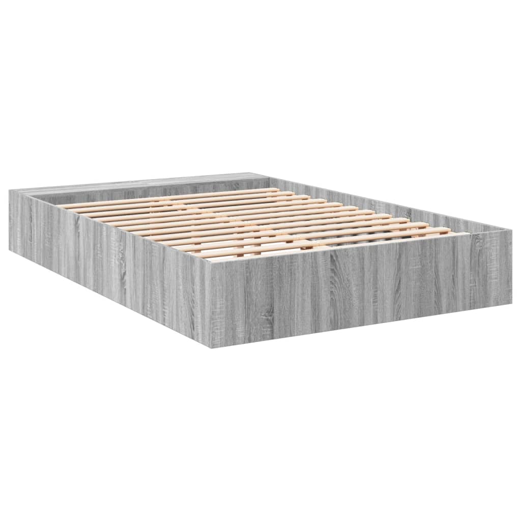 Okvir za krevet boja hrasta 120 x 200 cm od konstruiranog drva