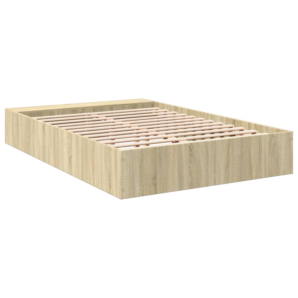 Okvir za krevet boja hrasta 135x190 cm od konstruiranog drva