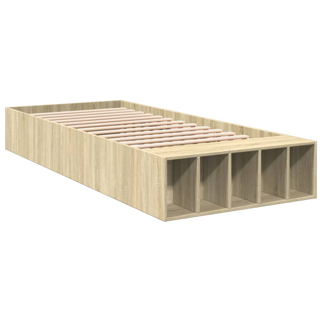 Okvir za krevet boja hrasta 100x200 cm od konstruiranog drva