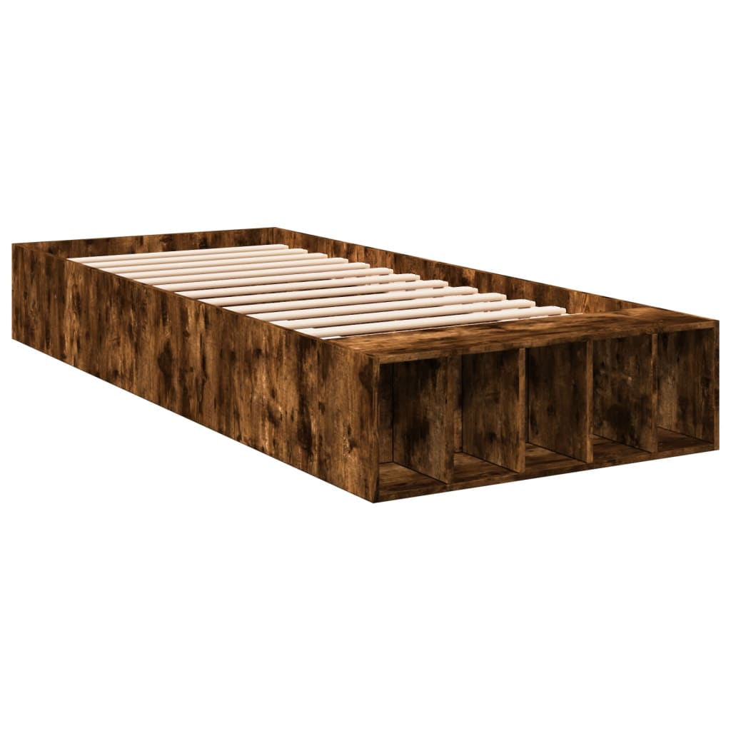 Okvir za krevet boja hrasta 120 x 200 cm konstruirano drvo