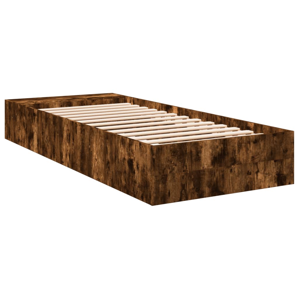 Okvir za krevet boja hrasta 120 x 200 cm konstruirano drvo